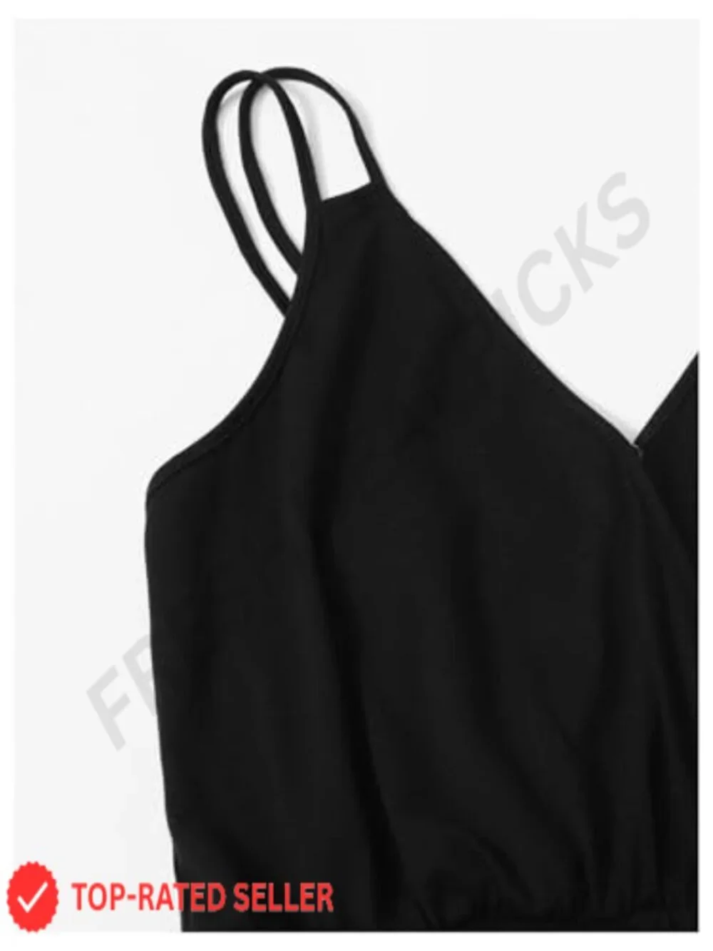 Sleeveless V-Neck Cami Romper Jumpsuit Summer Vacation Short Romper